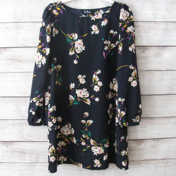 Lulu’s Herbaceous Navy Blue Floral Shift Dress - Picture 5 of 8